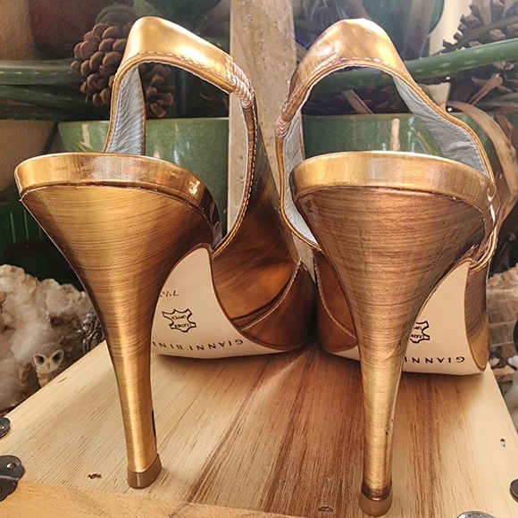 Gianni Bini Gold Glamour Heels - Picture 4 of 10